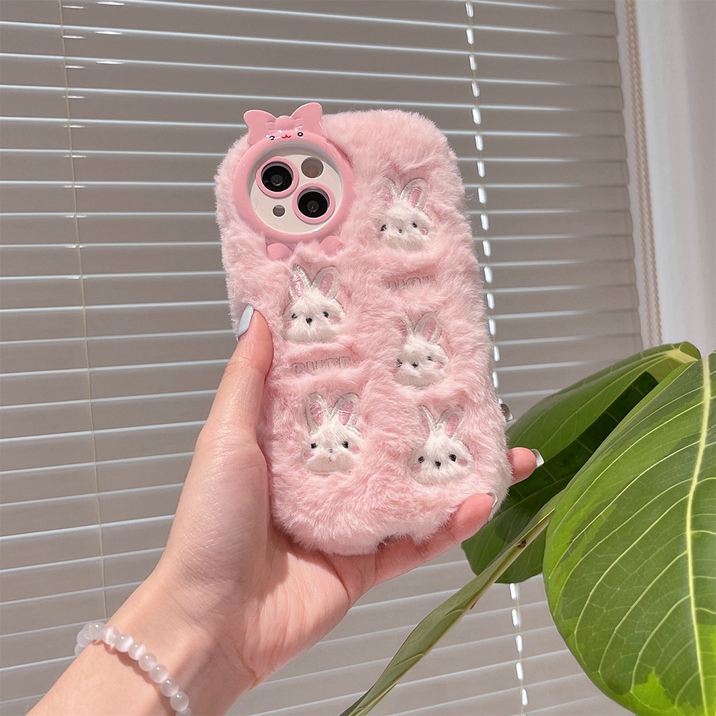 Ốp Điện Thoại Mềm Thêu Hình Thỏ Cho iphone 14 pro max 15 pro max 13 13pro max11 pro max 15 pro max