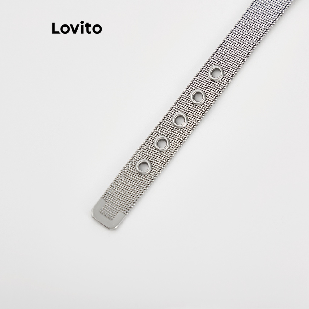 Đồng hồ quartz Lovito cơ bản màu trơn thường ngày cho nữ L69AD053