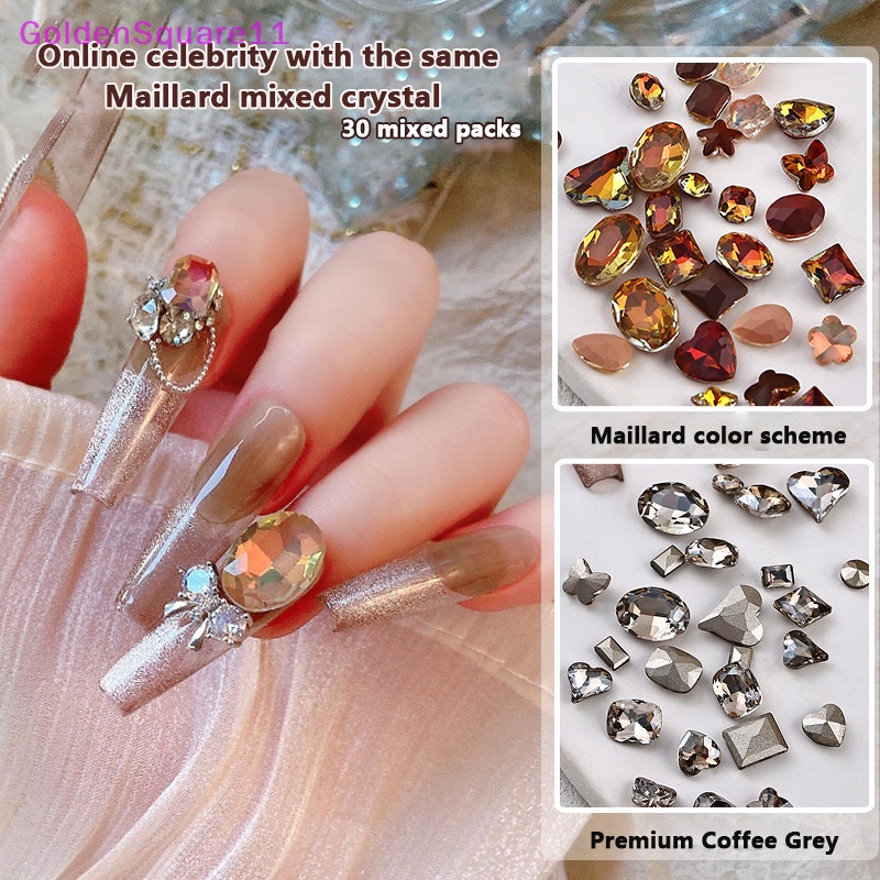Bộ 30 Hạt Đá 3d Lấp Lánh Trang Trí Móng Tay Nghệ Thuật Cho Nữ