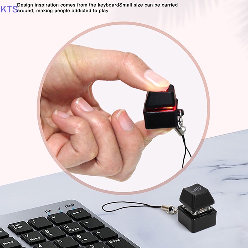 Kts Mặt Vòng cổ Hình Phím Cơ + 1 Nút Đèn led muyu deion Giảm Căng Thẳng