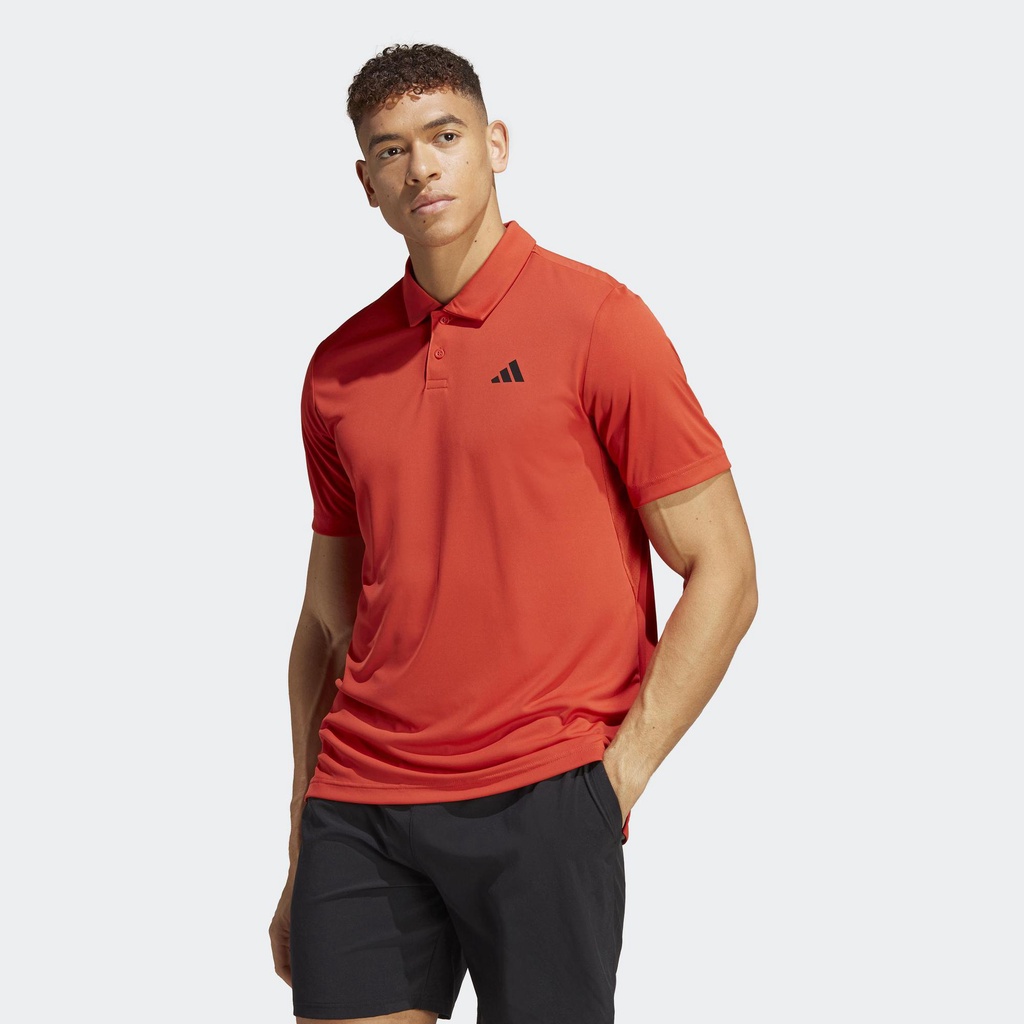 Adidas Quần vợt Áo Polo Tennis 3 Sọc Club Nam Đỏ HS3271