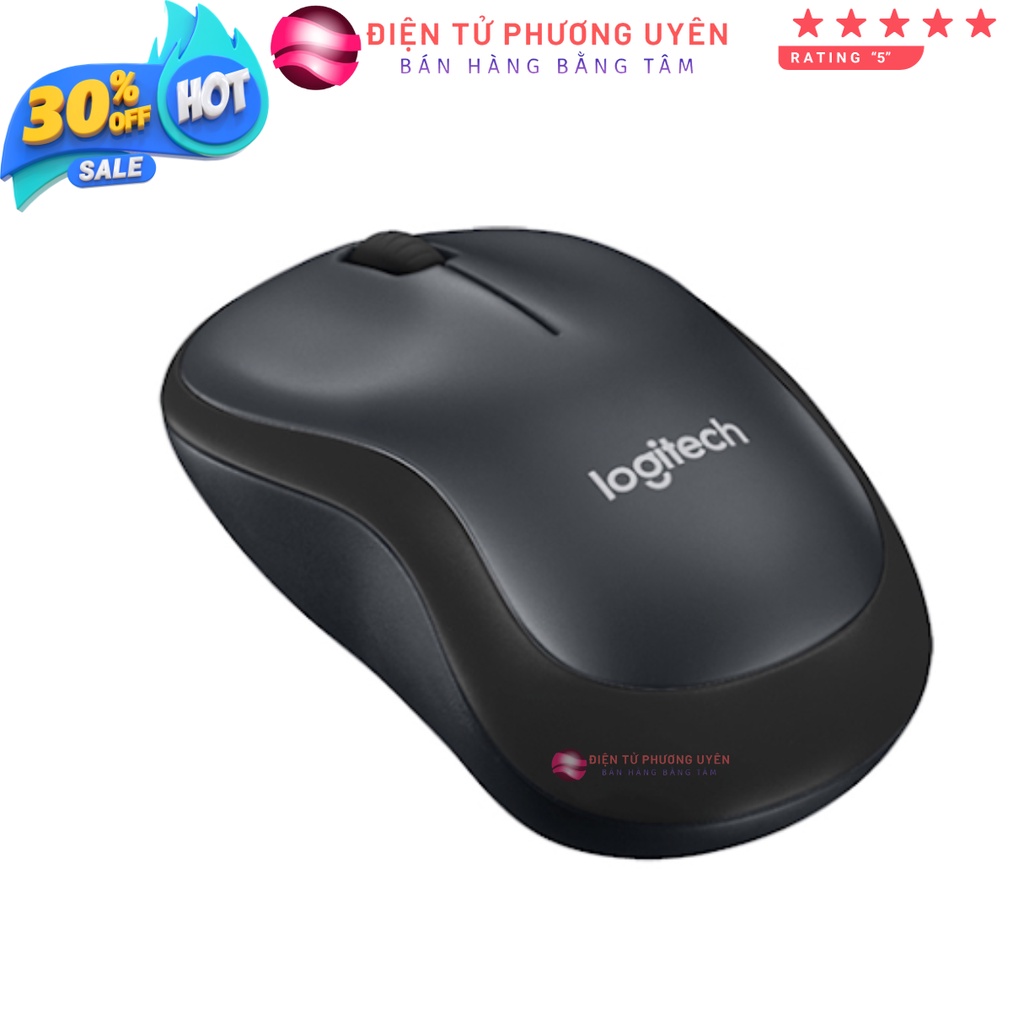 Chuột Không dây Logitech Silent M220, nút bấm êm, tặng kèm pin