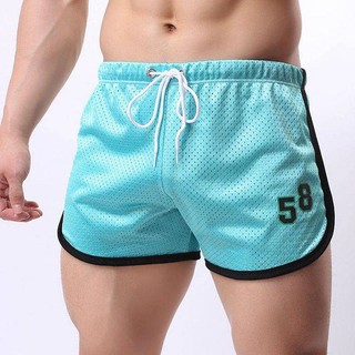 European and American Double-Layer Sports Shorts Men's Fitness Running Stretch Shorts Men's Summer Super Short Shorts Sexy Casual All-Matching WjX0