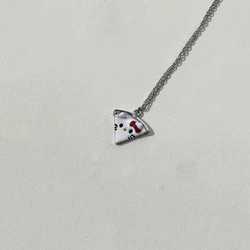 Vòng cổ hợp kim nam châm mặt hình bánh pizza / melody / sanrio