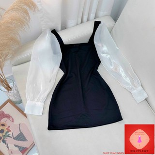 ĐẦM TIỂU THƯ TAY BỒNG ,váy công chúa xoè