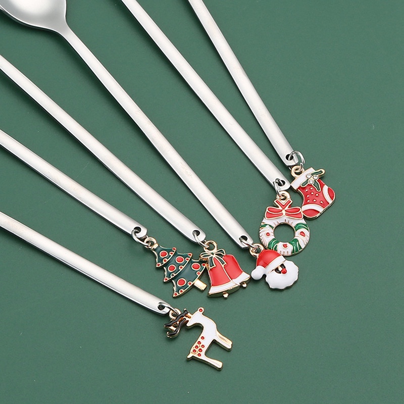 Hueqrh Muỗng Inox Trang Trí Giáng Sinh