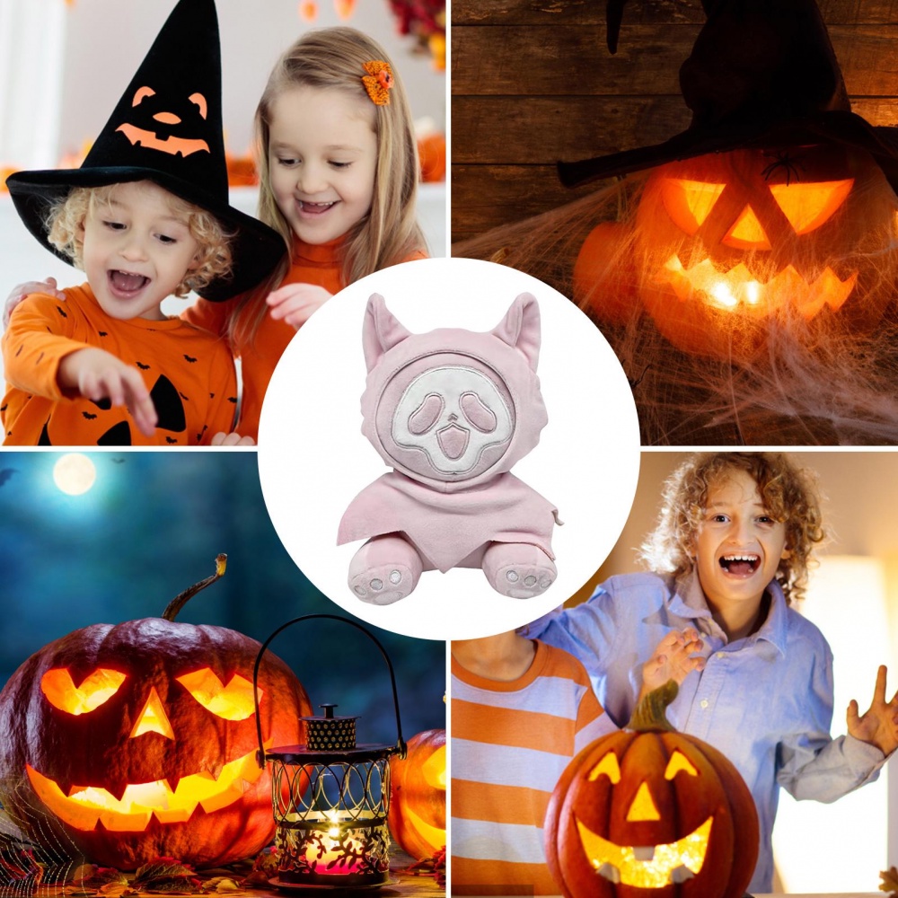 Gối Bông Mềm Mại Hình Ma Quái Phát Quang Trong Phim halloween 23cm Làm Quà Tặng halloween