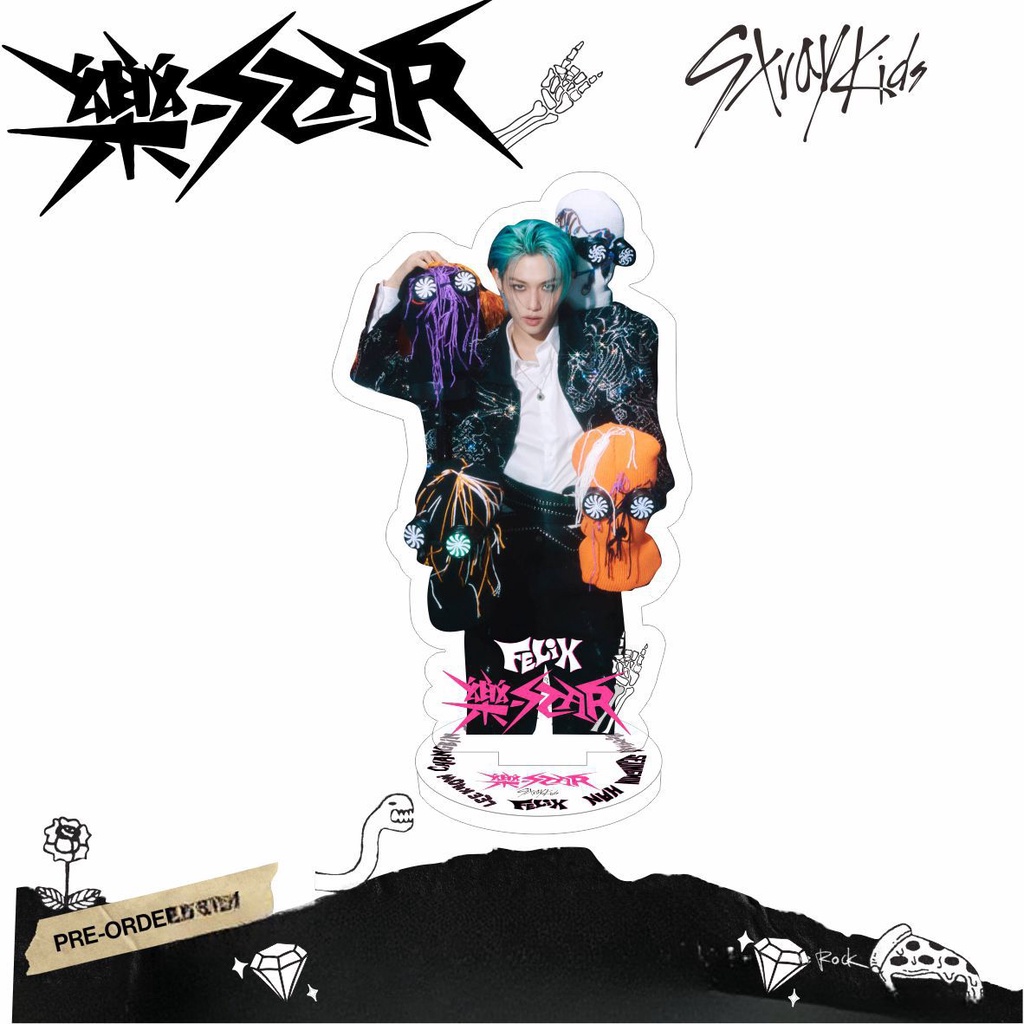 Album Mới kpop stray kids - star Hai Mặt acrylic Trang Trí Bàn Làm Việc
