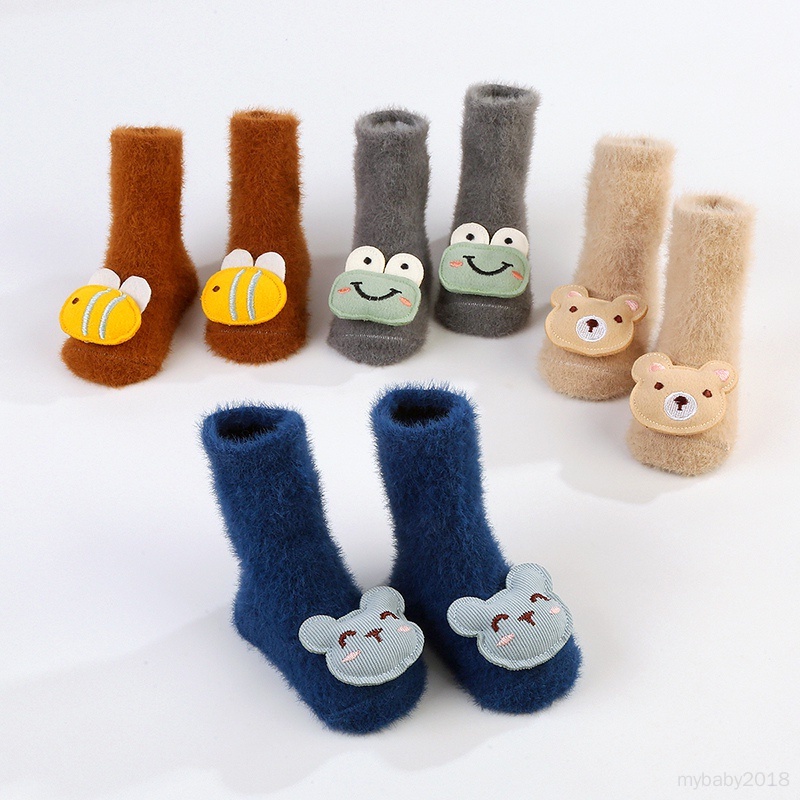 Vớ cotton Dài Chống Trượt Mềm Mại In Họa Tiết Hoạt Hình Dễ Thương Cho Bé Trai Và Gái Sơ Sinh