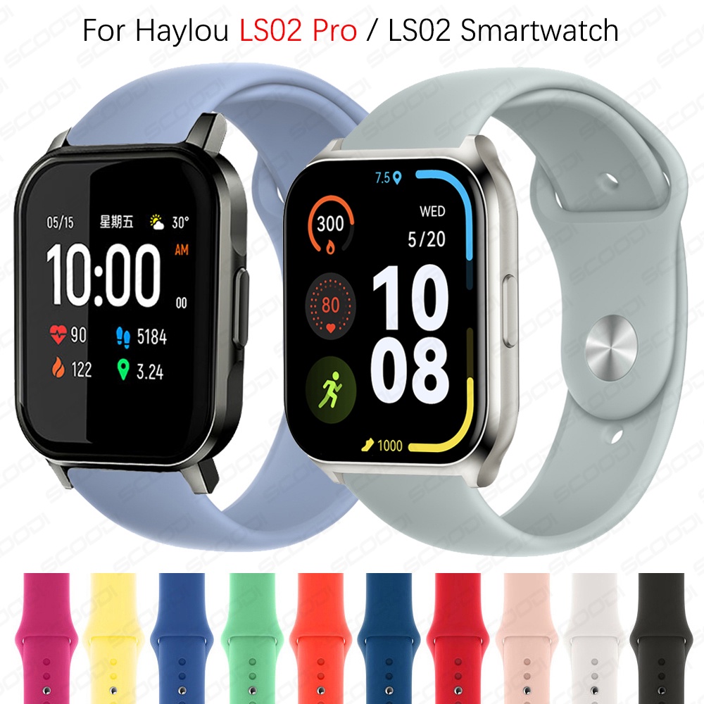 Dây đeo silicon cho đồng hồ thông minh Haylou LS02 Pro / LS02 Dây đeo đồng hồ đeo tay thể thao