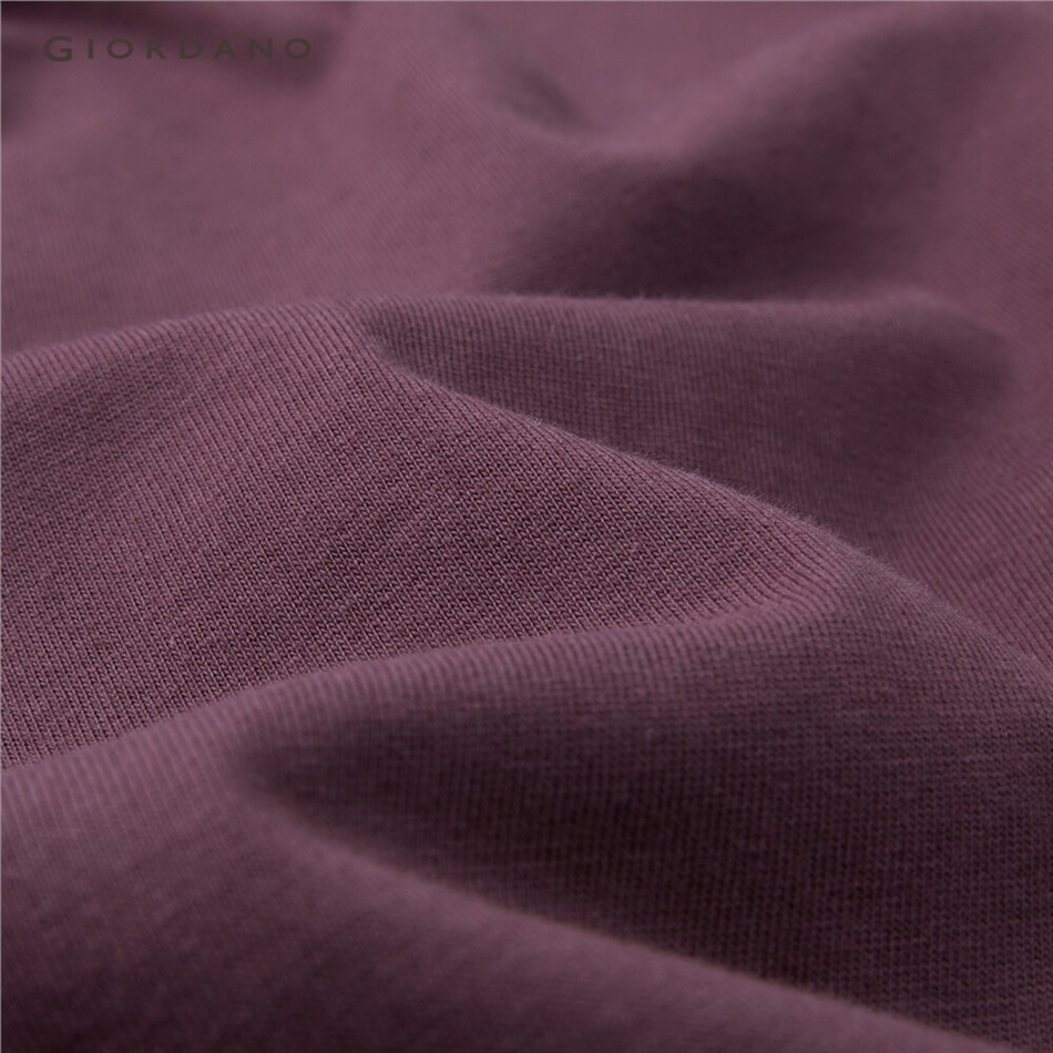 Áo thun GIORDANO 05323384 tay ngắn màu sáng tương phản thời trang cao cấp