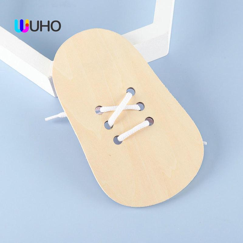 Đồ Chơi Tập Buộc Dây Giày Gỗ Cho Bé