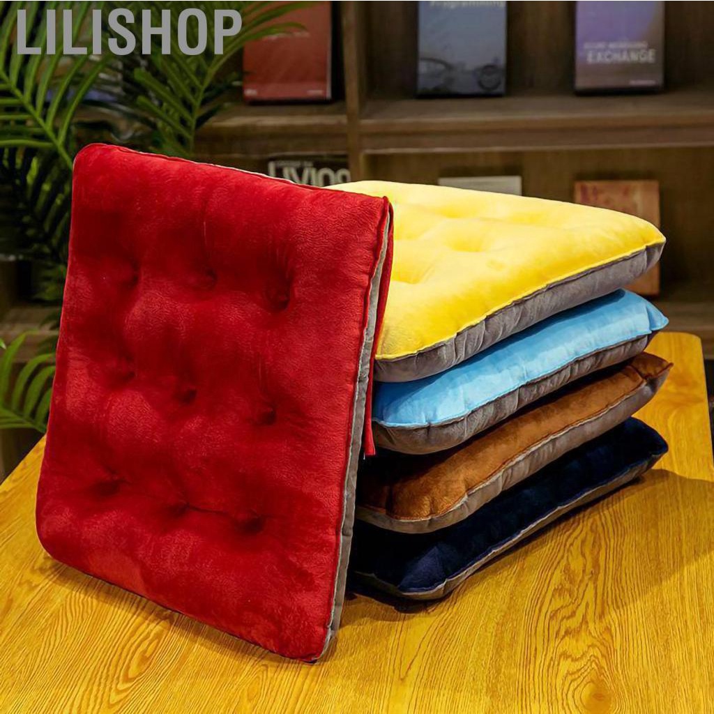 Lilishop Seating Cushion Cute Color Matching Warm  Comfortable Fill Chair Pillow for Autumn Winter