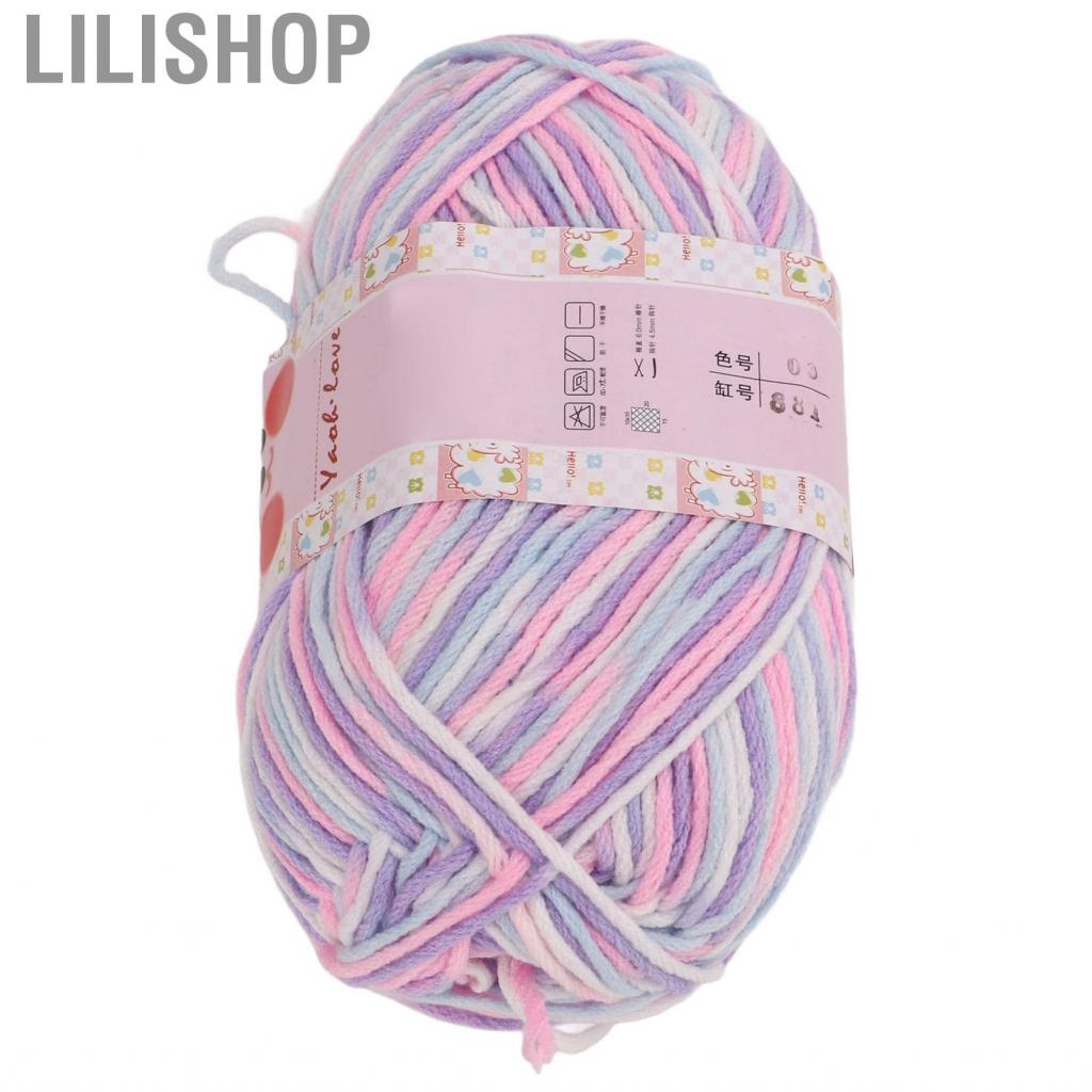 Lilishop Cotton Yarn Soft Comfortable Flower Color 6 Strands Breathability Crochet
