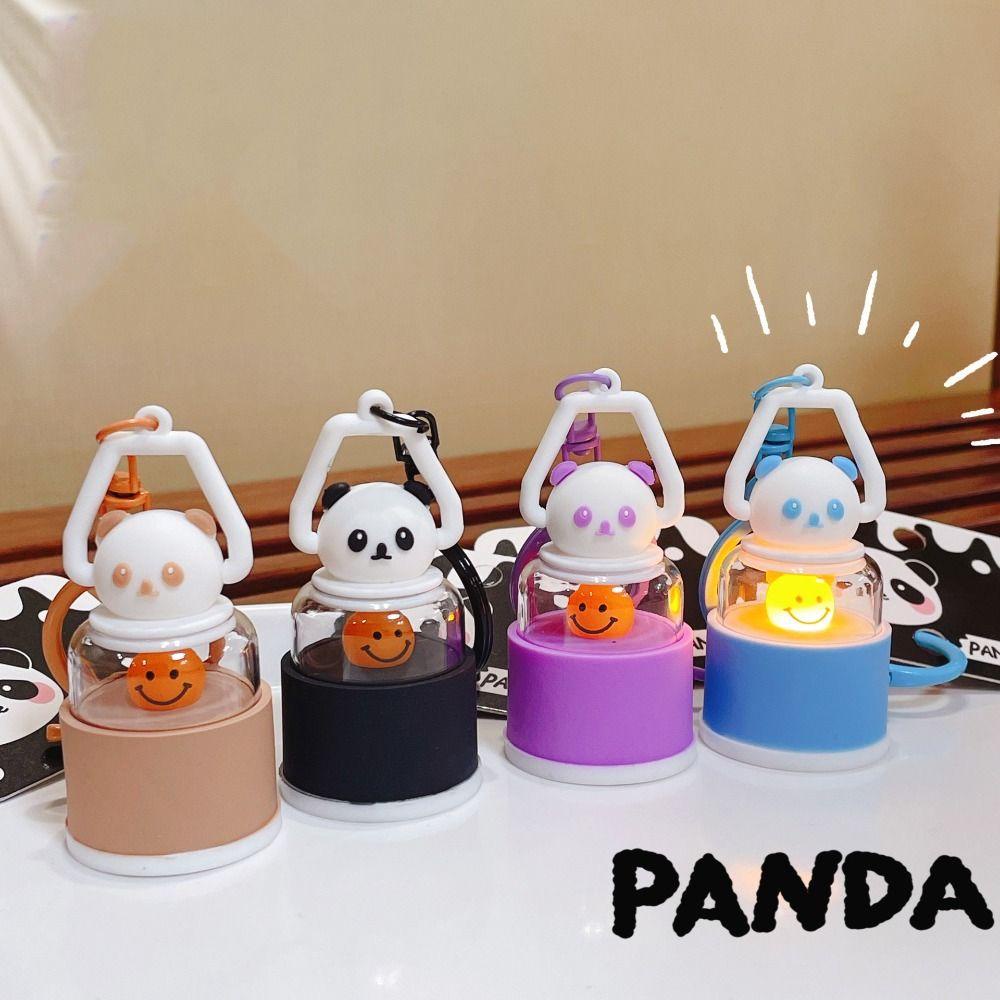 Móc Khóa Hình Gấu Trúc Hoạt Hình Có Đèn led Phát Sáng Dễ Thương