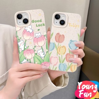 Cho Realme Hoa tulip vẽ tay Vỏ Ống Hút Rơm Lúa Mì Thân Thiện Với Môi Trường Cho realme c35 c31 c3 c25 c21 c30 c20 c17 c15 c12 c11 gt realme 5 6