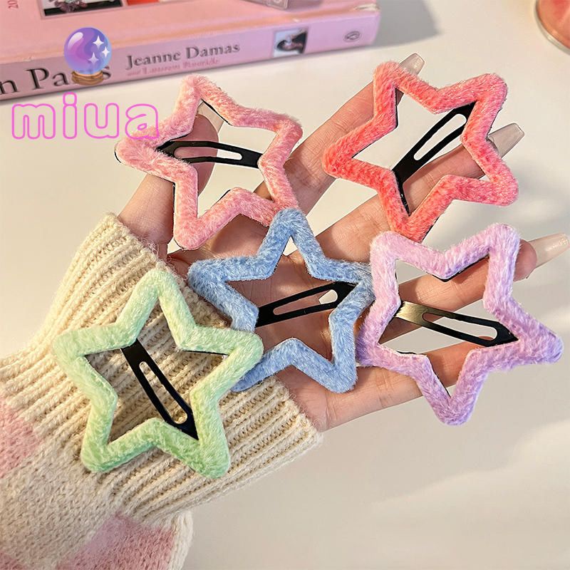 Miu🔮Y2K Kẹp Tóc Hình Ngôi Sao Năm Cánh Nhiều Màu Sắc Dễ Thương Cho Bé Gái