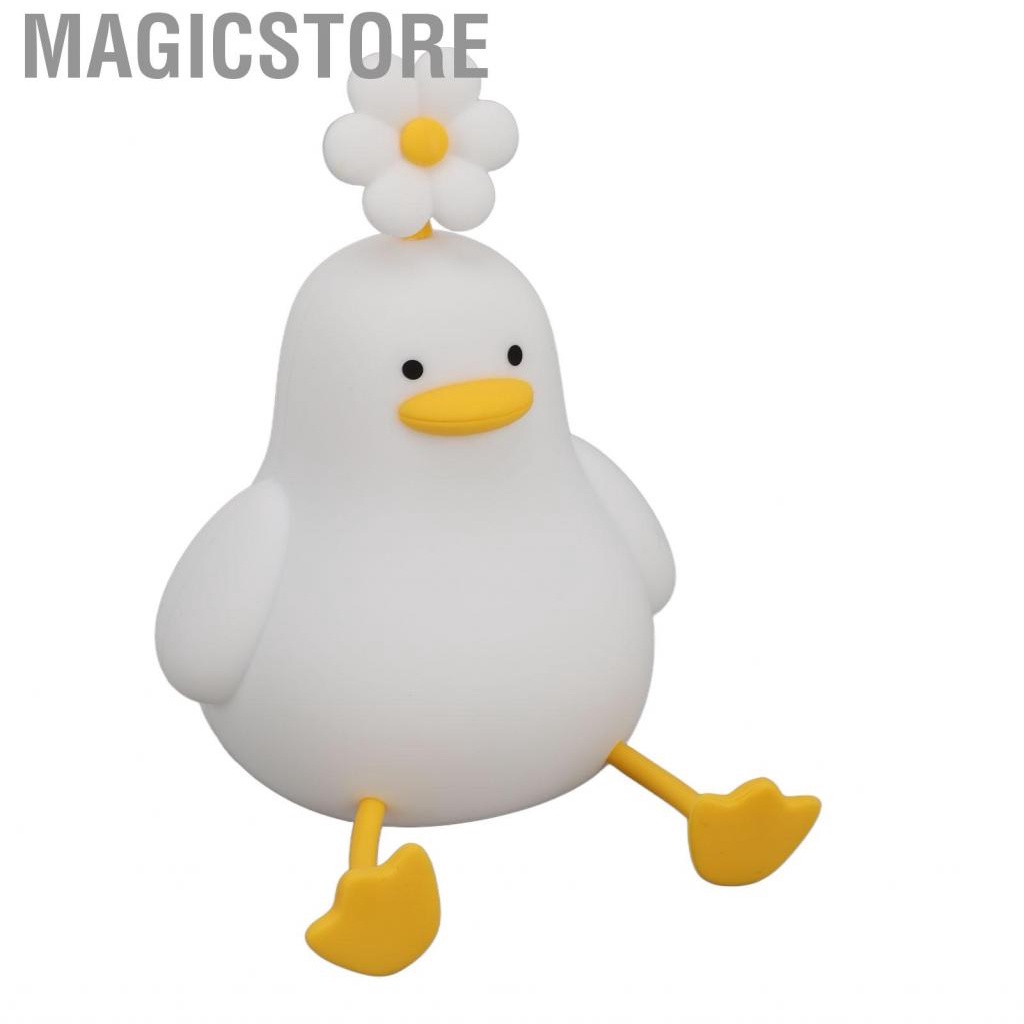Magicstore Cute Duck Night Light Silicone Lamp 1200mAh Rechargeable  Dimmable Kids for Bedside Bedroom Dormitory