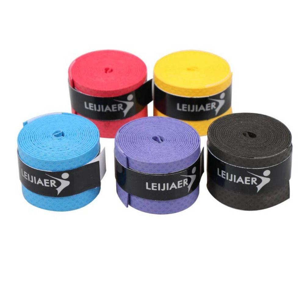Muvako Băng Quấn Tay Cầm Vợt tennis / Cần Câu Cá Bằng pu Chống Trượt Thấm Hút Mồ Hôi 5 Màu Dày Dặn