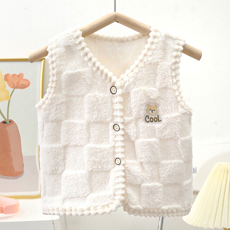 Momo Áo Vest Nhung Dày Hai Mặt Giữ Ấm Thời Trang Cho Bé Trai Và Bé Gái
