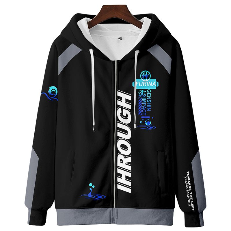 Áo Khoác hoodie Có Khóa Kéo In Họa Tiết 3d Phong Cách hip hop Cho Nam Nữ