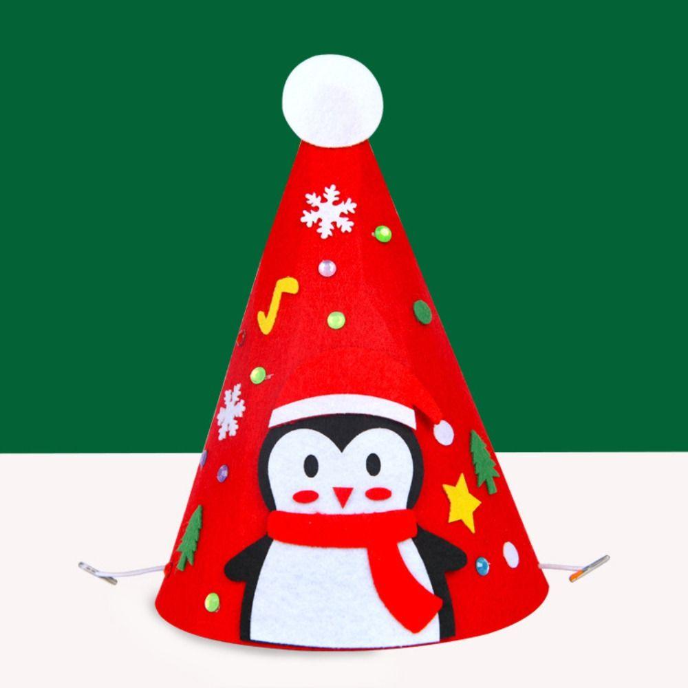Rebuy Mũ Giáng Sinh Chất Liệu Tự Làm Mũ Ông Già Noel Hoạt Hình Bằng Giấy Nỉ diy Cho Trẻ Em / Người Lớn
