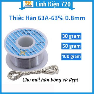 Thiếc hàn 63a-63% 0.8mm mối hàn chắc và bóng sợi 50cm/30g/50g/100g