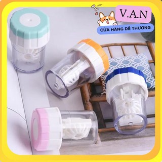 Cốc rửa lens quốc dân - cốc rửa lens tiện lợi - dụng cụ rửa vệ sinh kính áp tròng xoay tay 360 độ