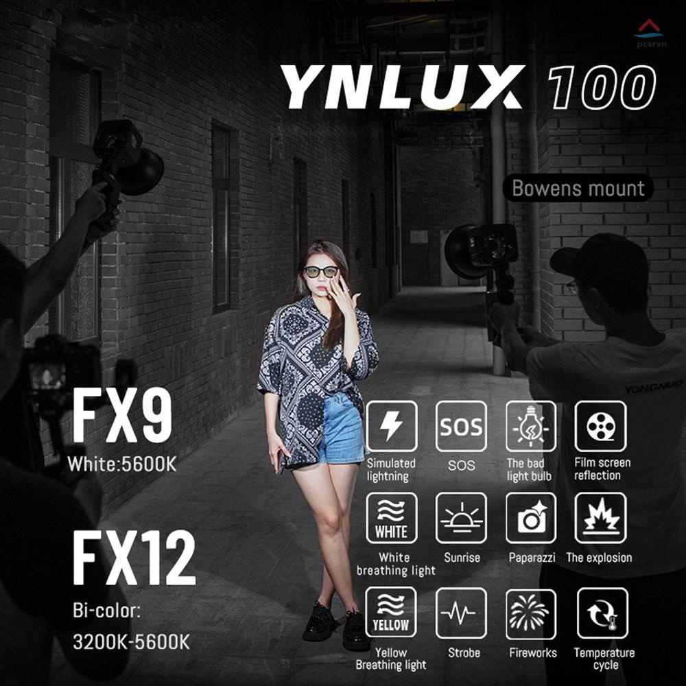 Yongnuo Đèn led Chụp Ảnh Studio ynlux100 100w 3200k-5600k 12 Bóng Chuyên Dụng