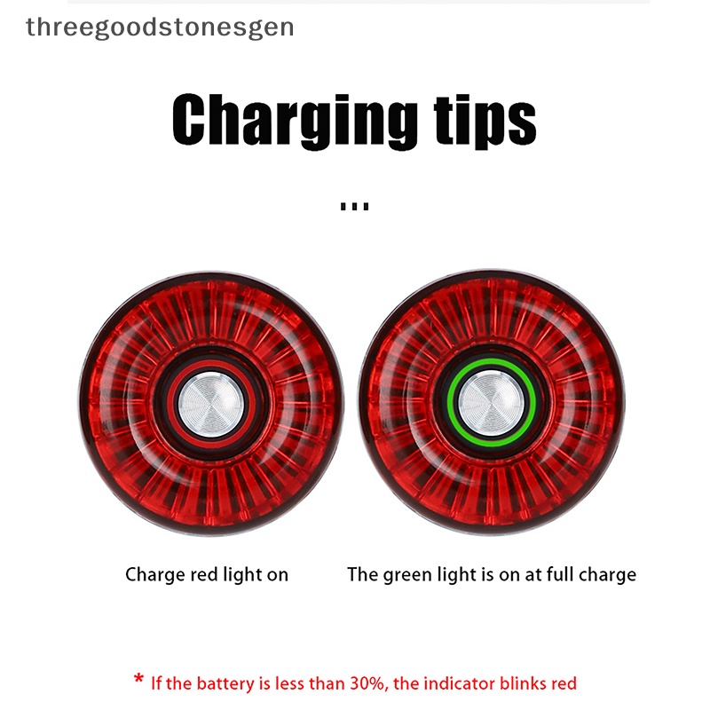 Đèn Hậu Cảm Biến Thông Minh Màu Đỏ Sáng Loại c Chống Thấm Nước ip65 Cho Xe Đạp tss