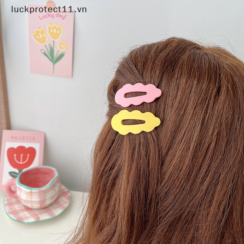 Set 2 Kẹp Tóc Hình Đám Mây Dễ Thương Phong Cách Hàn Quốc Cho Nữ