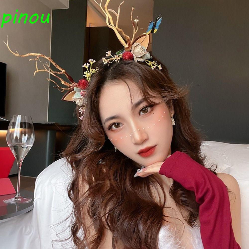 Ghimou Băng Đô Cài Tóc Đèn led Phát Sáng Phong Cách Hàn Quốc Cổ Điển Ngọt Ngào Trang Trí Giáng Sinh Dành Cho Bạn Nữ / Trẻ Em