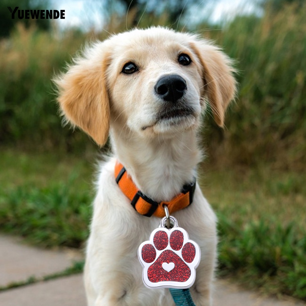 Thẻ id Đeo Cổ Cún Cưng Hình Dấu Chân Đáng Yêu ye.b