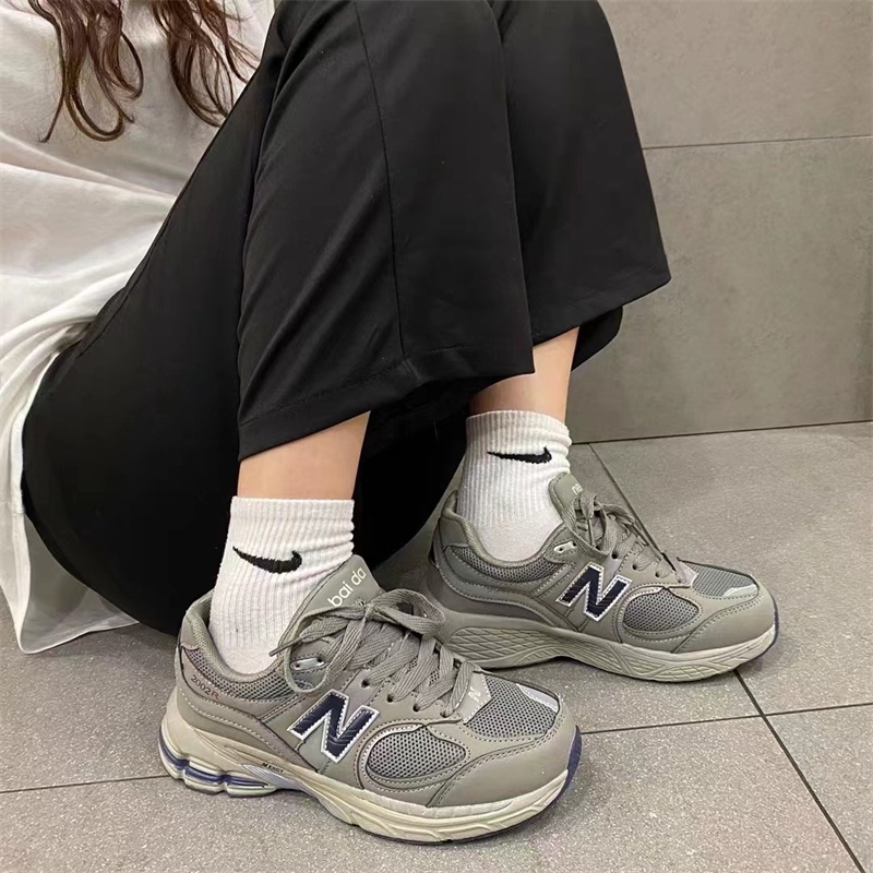 SHANMUSENLIN☘Yuanzu Giày Chạy Bộ Thể Thao Đế Dày n-line Màu Xám Cho Nữ ins Siêu hot