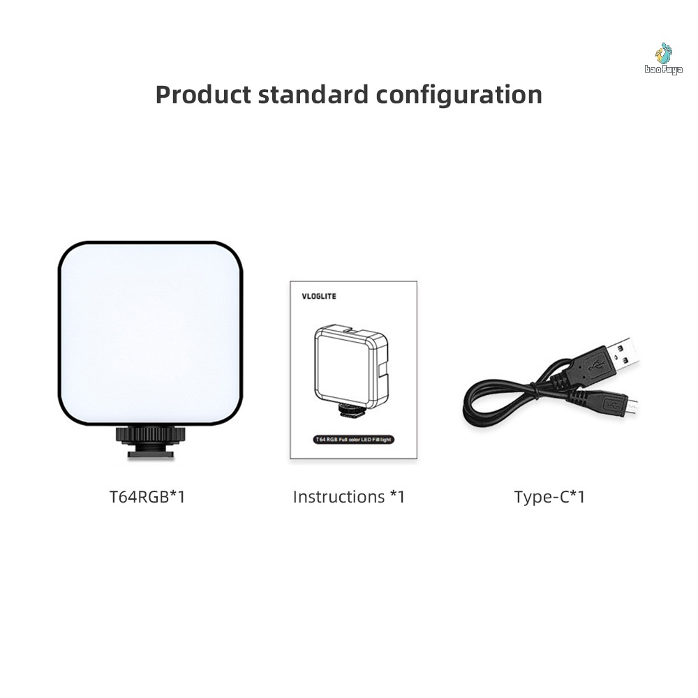 Nhiệt độ đèn 3 Hạt gắn lạnh 200 Đèn led mini chụp ảnh màu cho Co ≥ panel CRI Home 95 với Live light Shoe Streaming RGB 2500 K- 9000 K ± Andoer 65 chiếc T 64 Pocket Video Studio