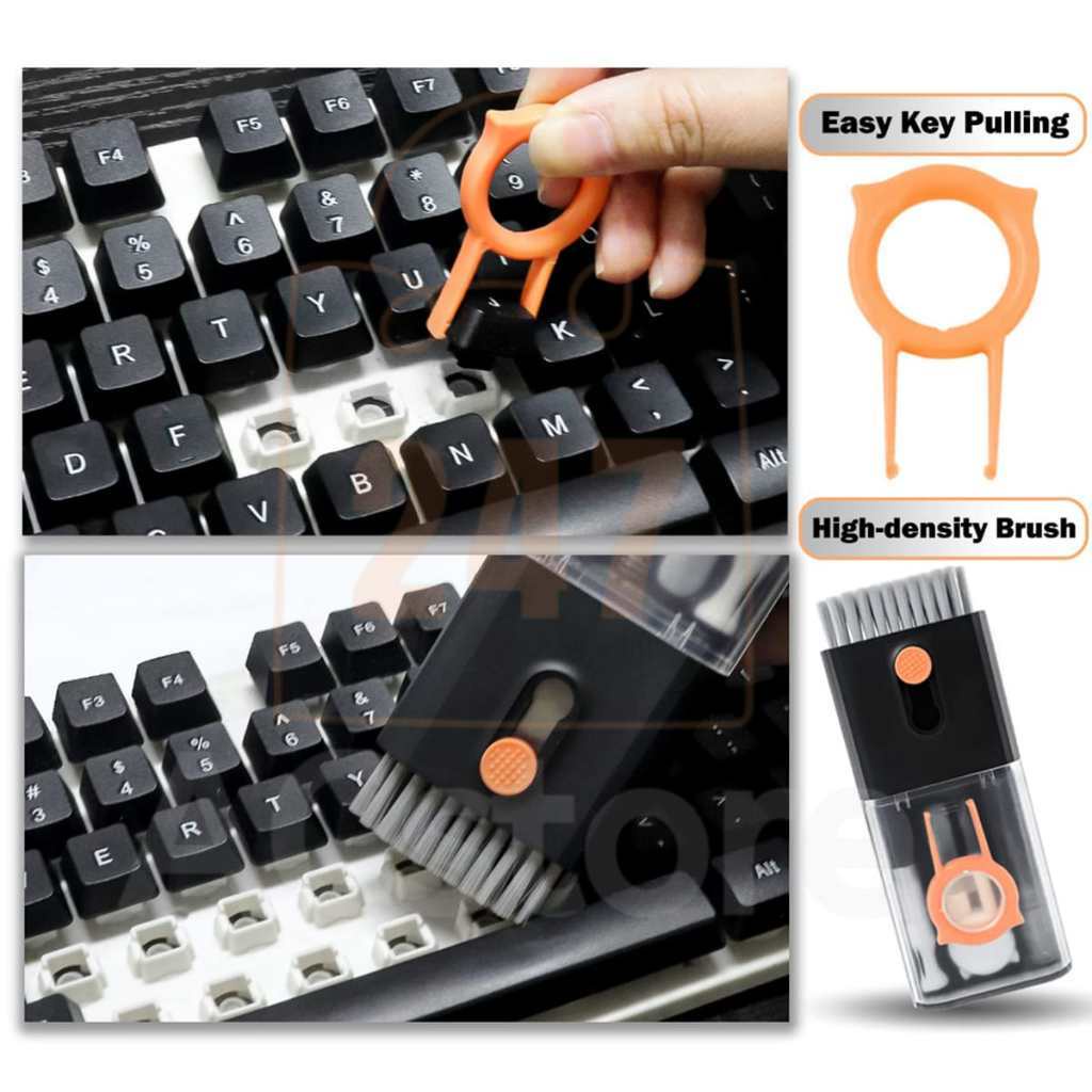 Bình xịt vệ sinh làm sạch màn hình điện thoại - Bộ dụng cụ vệ sinh Laptop Bàn phím Tai nghe đa năng 10in1 ABshop365