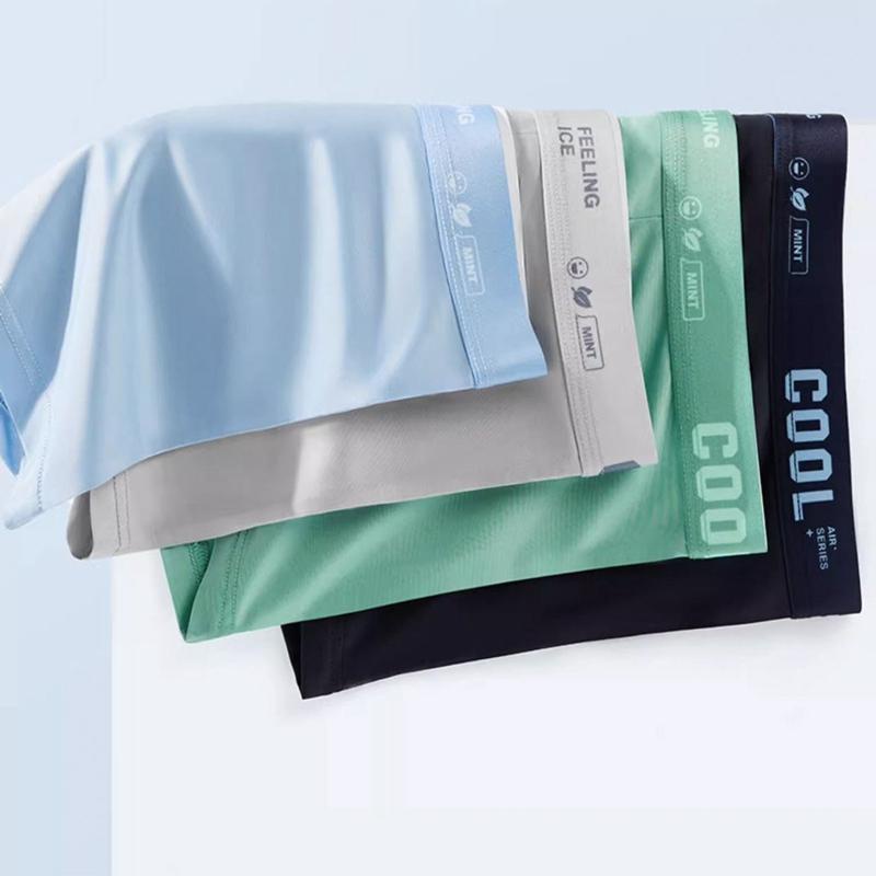 Ecmln Quần Lót boxer Vải Lụa Lạnh Nhanh Khô Thoáng Khí Thời Trang Nam Cao Cấp xl-3xl
