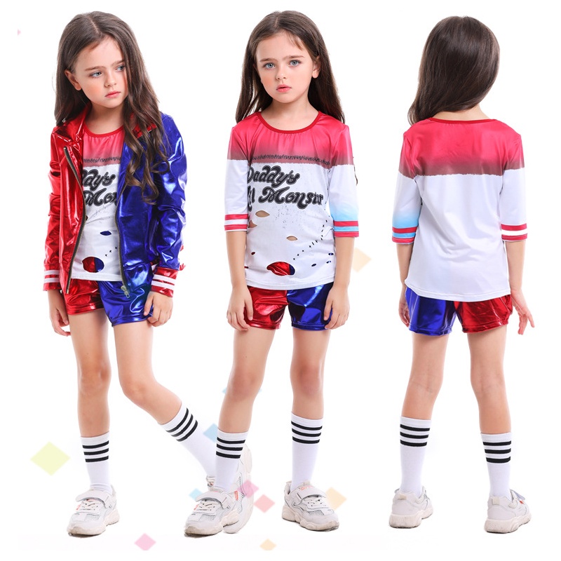 Harley quinn Trang Phục Hóa Trang halloween Cho Bé Gái
