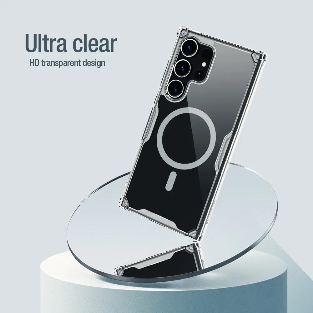 Ốp lưng cho Samsung Galaxy S24 Ultra Nillkin Nature Series Pro mềm TPU Magnetic Ốp lưng cho Samsung Galaxy S24+ Plus