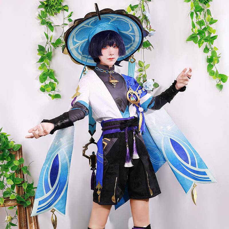 Genshin Impact Wanderer Scaramouch SSR Cosplay Costume Cos Suit Anime Game Bộ đồ nữ Bộ đồ chơi trơn Bộ trang phục Cosplay Costume Cosplay