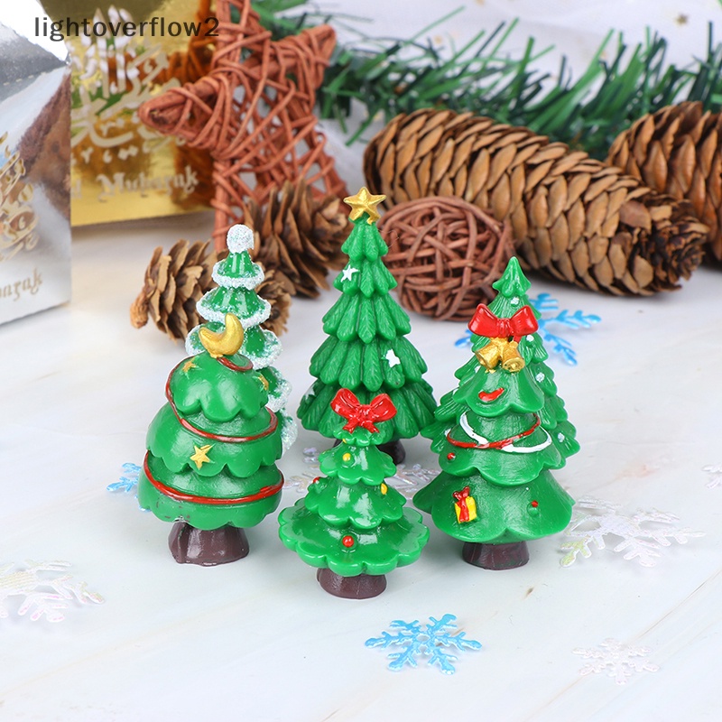 Mô Hình Cây Thông Giáng Sinh Mini Bằng Nhựa resin Trang Trí Tiểu Cảnh
