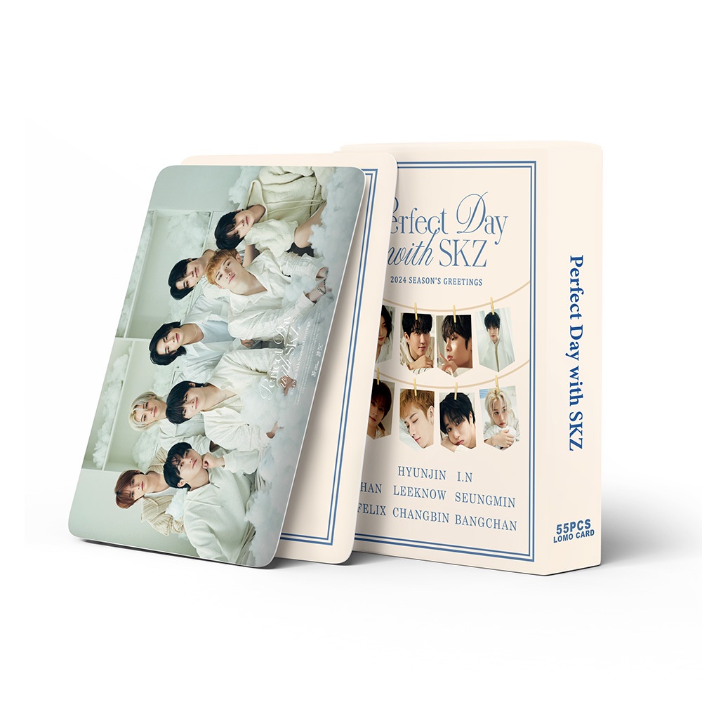 Stray Kids Album 2024 Perfect Day with SKZ Photocard Lomo Card Postcard 55 chiếc / hộp