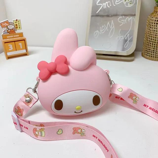 Kawaii sanrio Túi Đeo Vai Bằng Silicon Hình hello kitty my melody kuromi cinnamoroll Dễ Thương Làm Quà Tặng Đồ Chơi Trẻ Em