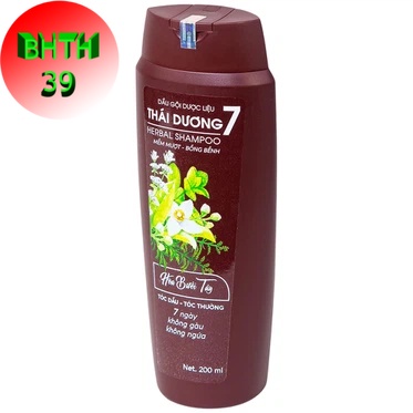 (Mẫu mới) Dầu gội Dược Liệu Thái Dương 7 ( màu Nâu - 200ml ) - hiệu quả 7 ngày hết gàu, hết ngứa