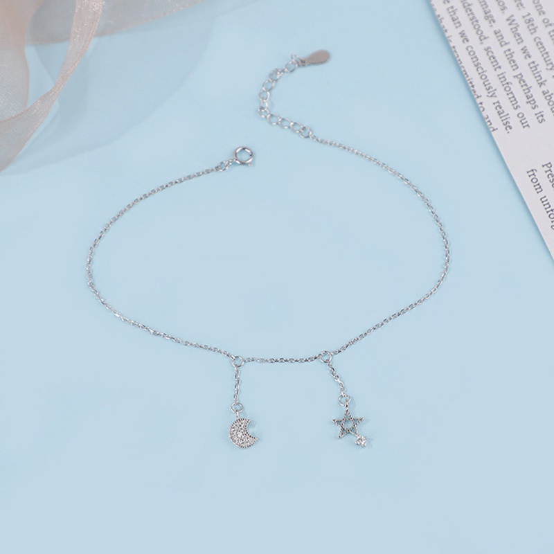 Thời Trang Lắc Chân Hình Ngôi Sao / Mặt Trăng Đính Đá zircon