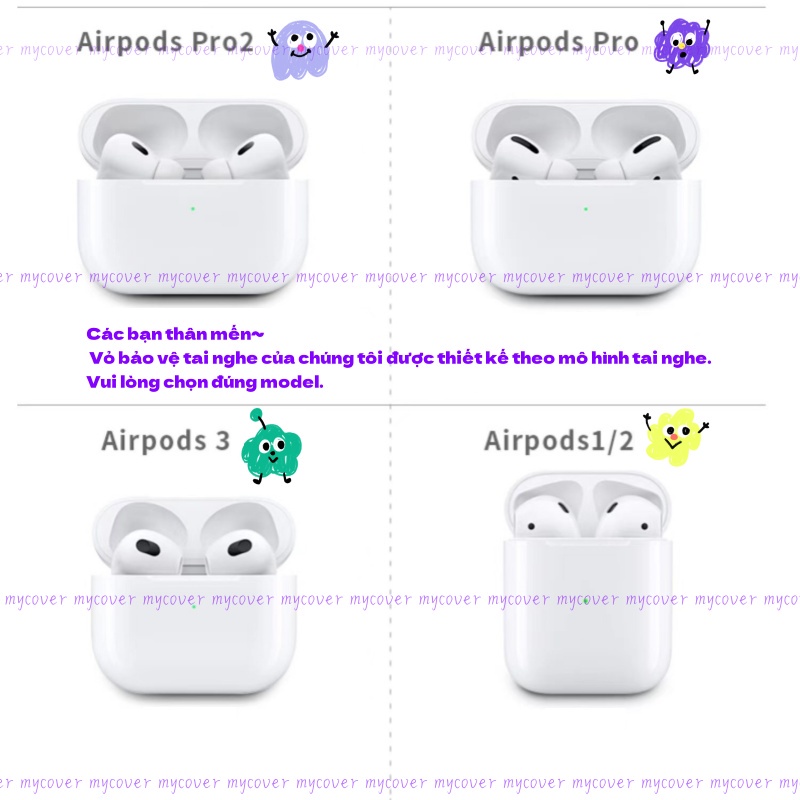 Dễ Thương Vỏ Bảo Vệ Hộp Sạc Tai Nghe airpods1 / 2 airpods 3 2 airpods pro Trong Suốt Họa Tiết Chú Gấu Chống Bụi Bẩn