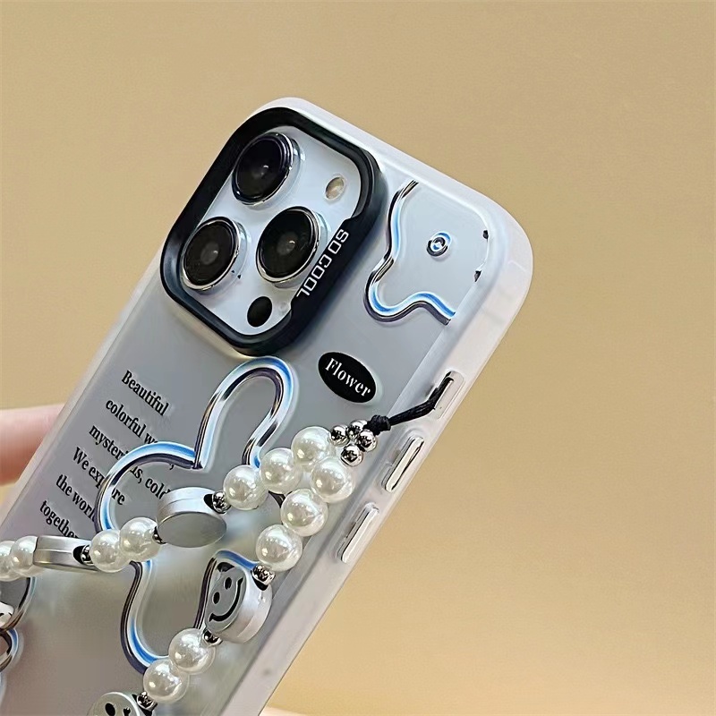 Ốp Điện Thoại Mềm Họa Tiết Hoa Màu Bạc 15promx 15pro 15 Cho iphone13pro 12promax 14pro 14 14promax 13promax 7 / 8plus xr xsmax