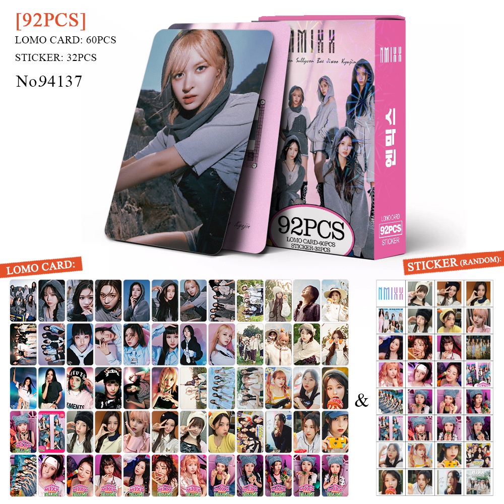 NMIXX Album VILLAGE Photocard Lomo Card Postcard Stickers 92pcs/box