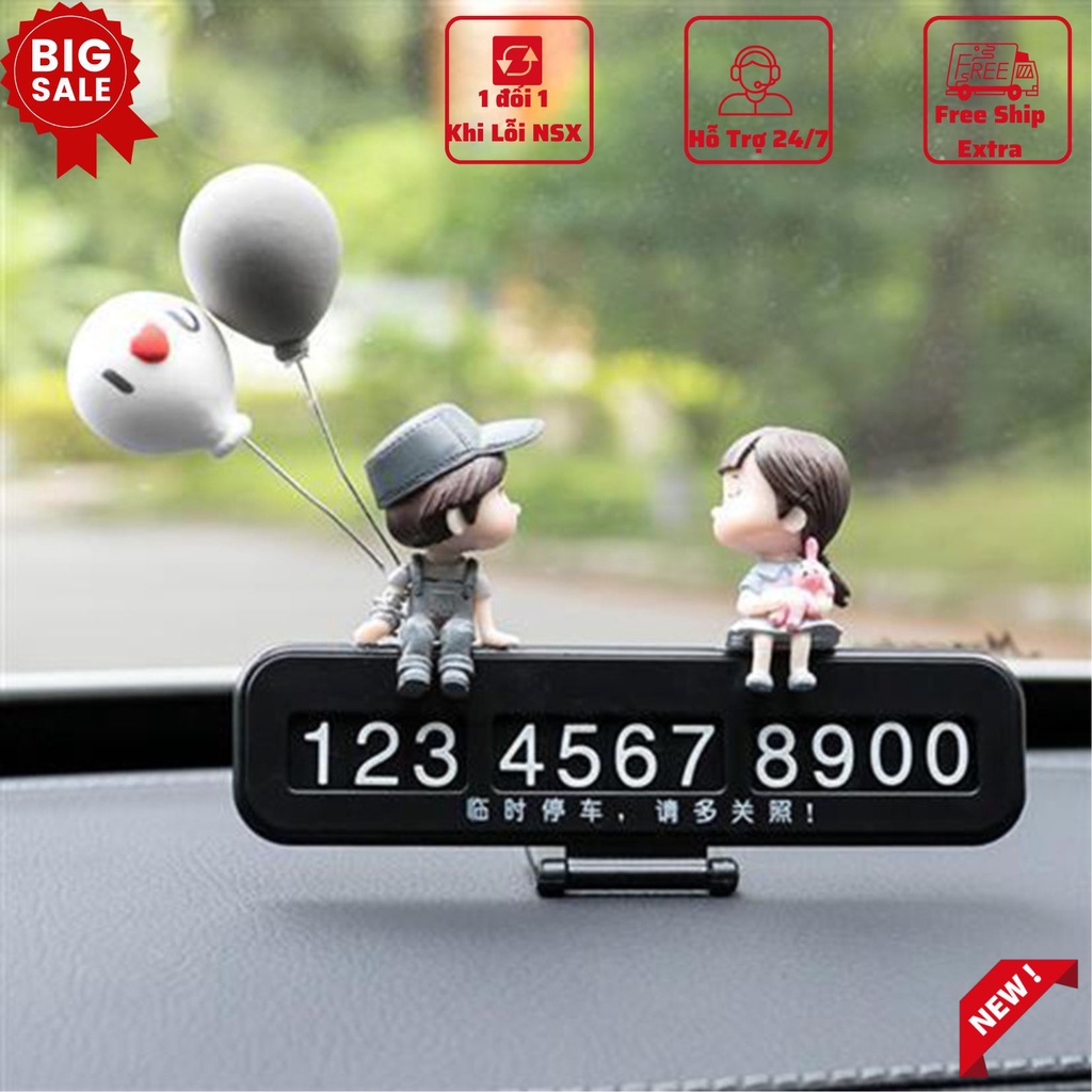 Bảng Số Điện Thoại Đỗ Xe Hơi Tạm Thời Họa Tiết Hoạt Hình Sáng Tạo