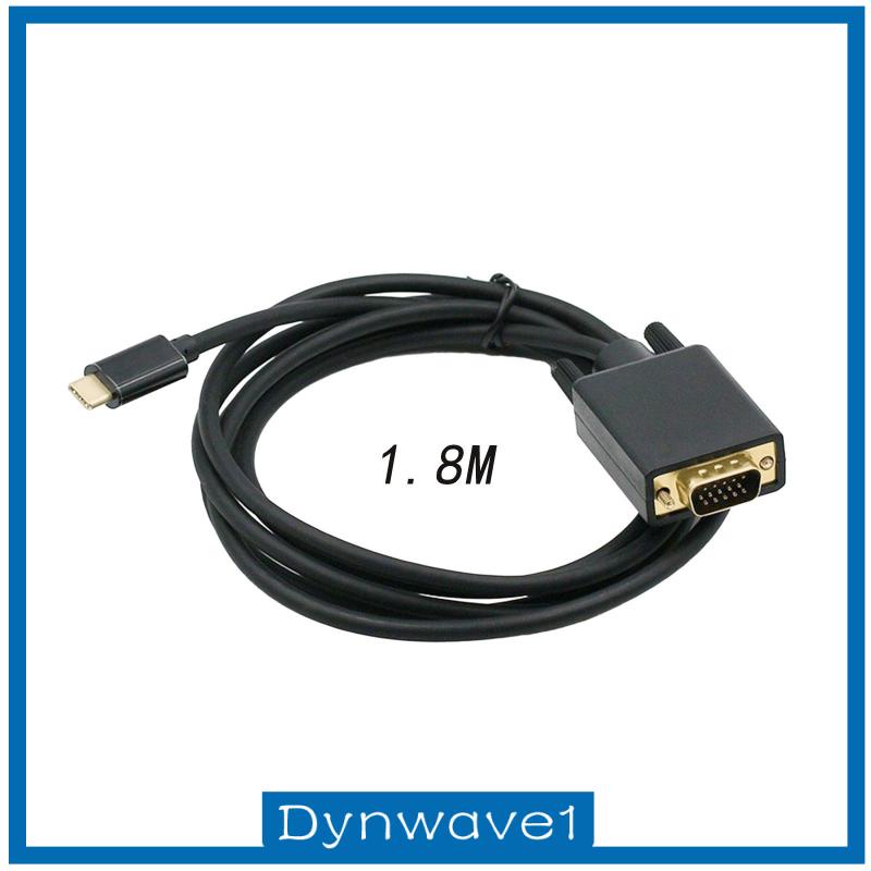 Dây Cáp Chuyển Đổi usb c Sang vga Dài 1.8m Dành Cho Máy Tính / laptop / Máy Tính Bảng